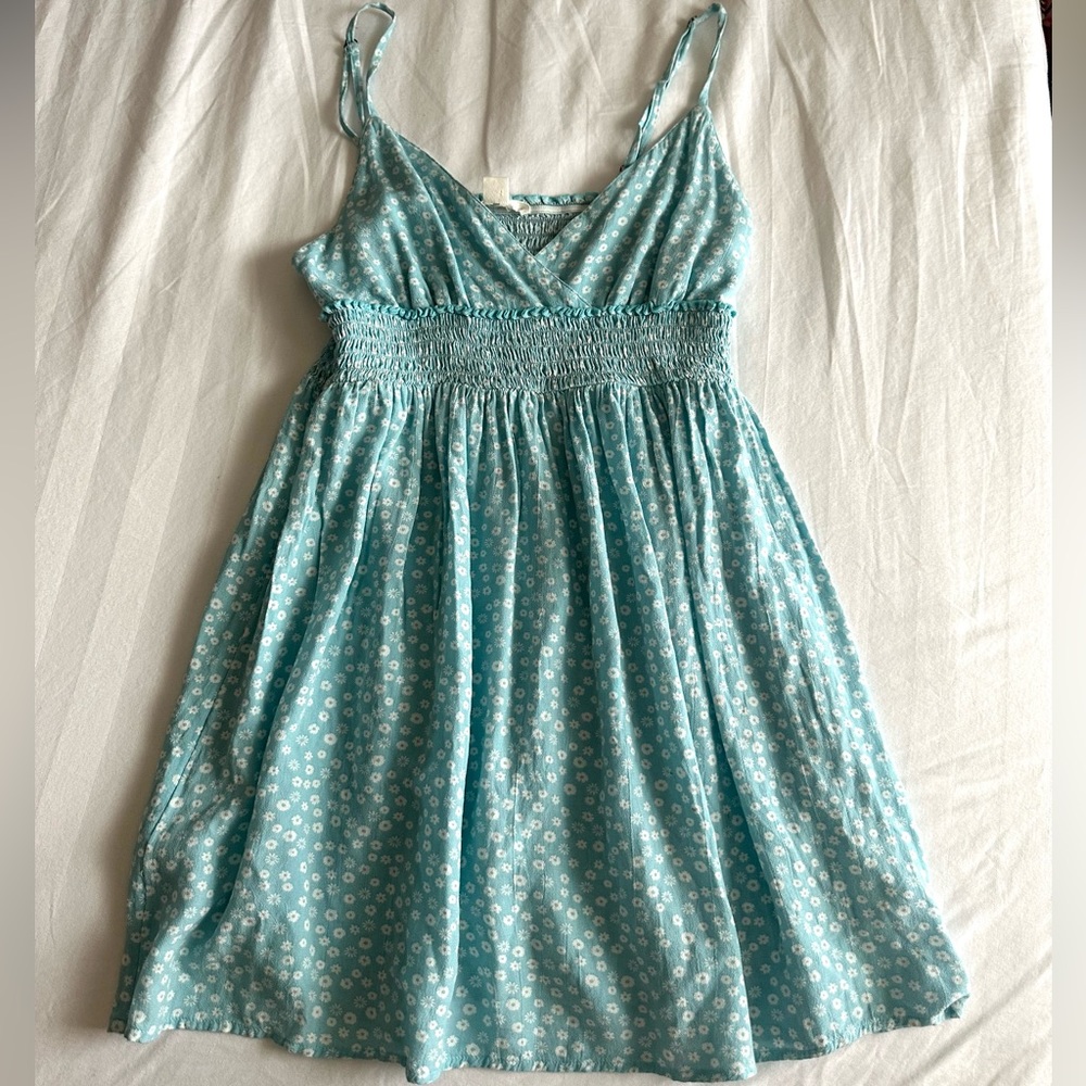 Blue floral dress